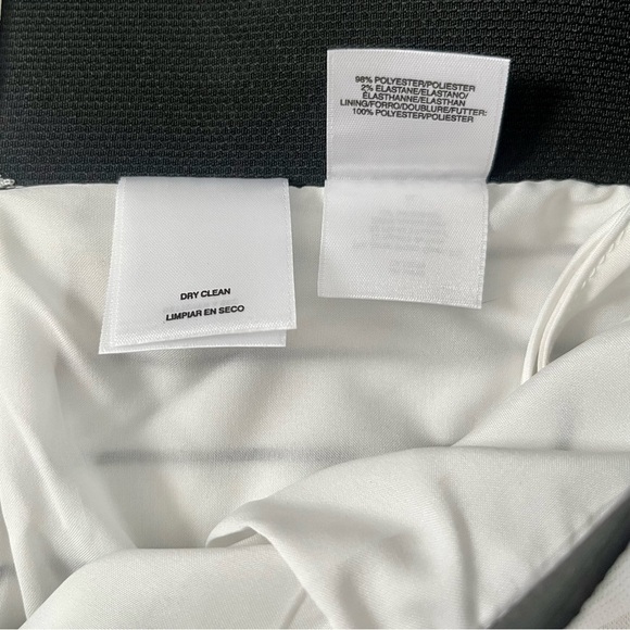 Nwt Macy’s Nine West Film Noir Stretch Pencil Skirt in Black and Ivory Stripe 14 - Picture 6 of 7